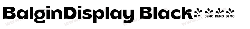 BalginDisplay Black字体转换